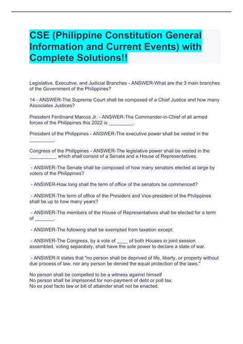 Philippine Constitution General Information .